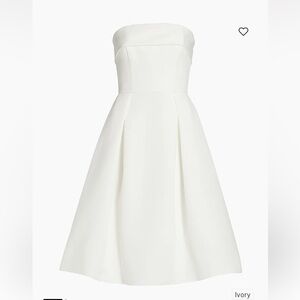 Amsale Ivory Strapless Dress